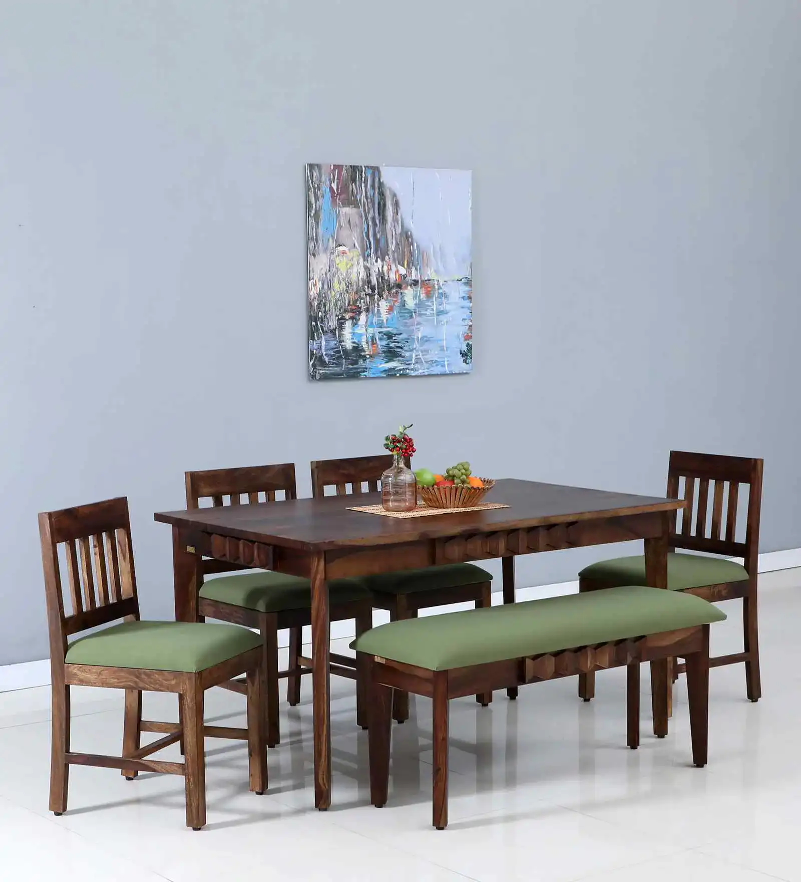 6 seater Dining set. with bench_compressed