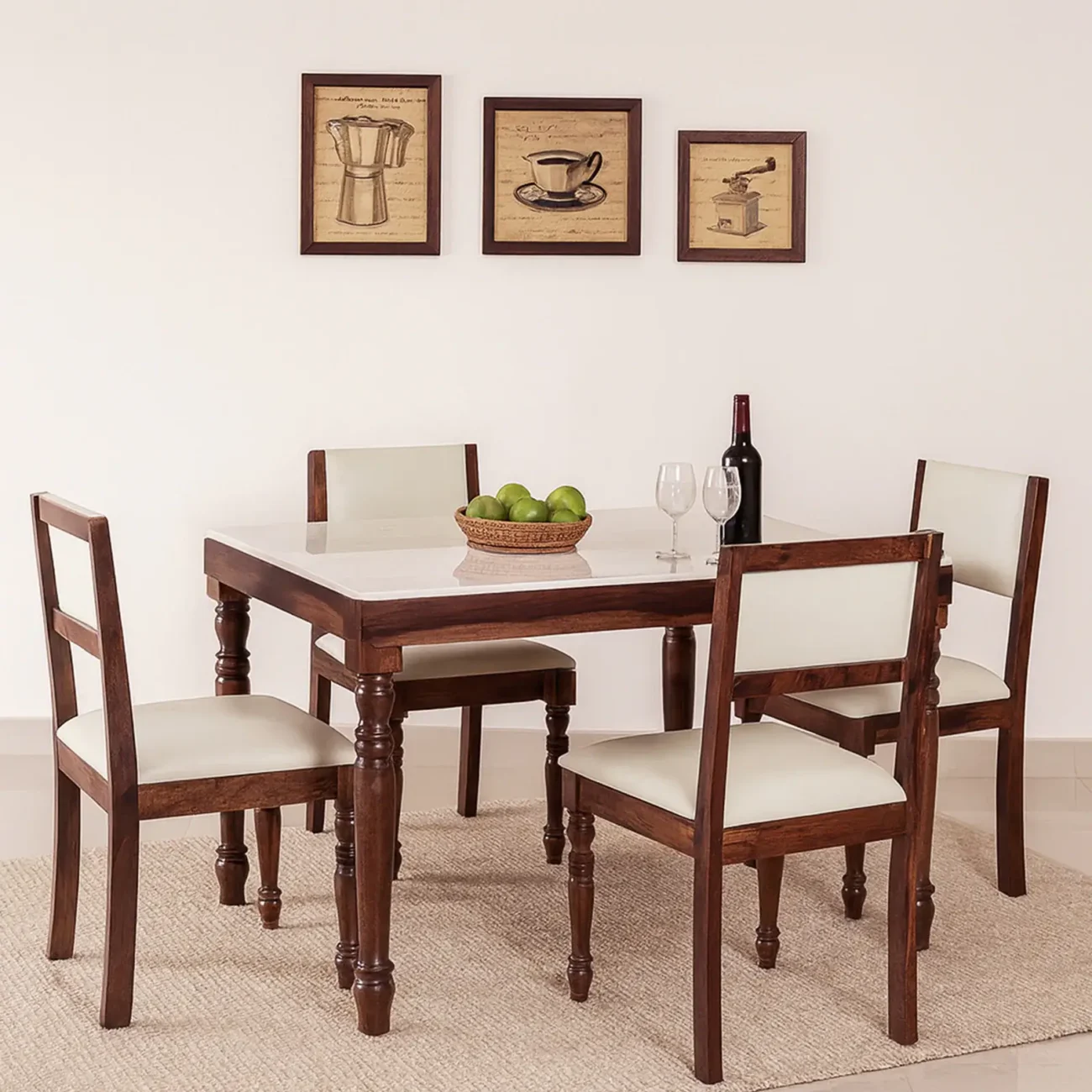 Dining set with upholstery